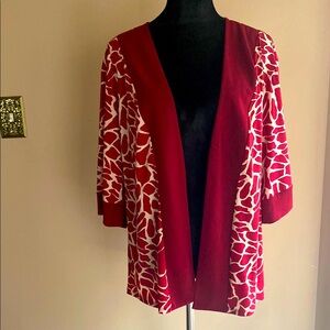 Red and White Women's Sweater